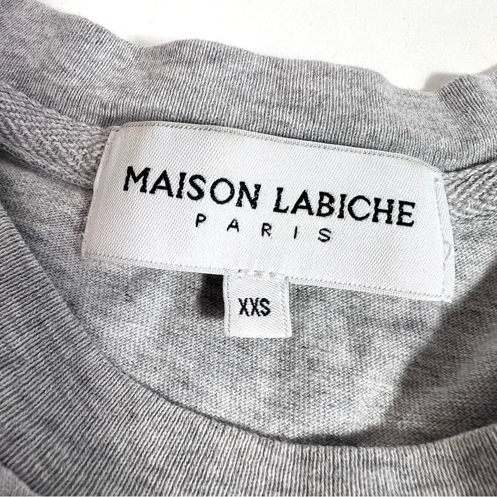 Maison Labiche French Touch Grey Short Sleeve Tee Size XXS - Picture 4 of 6